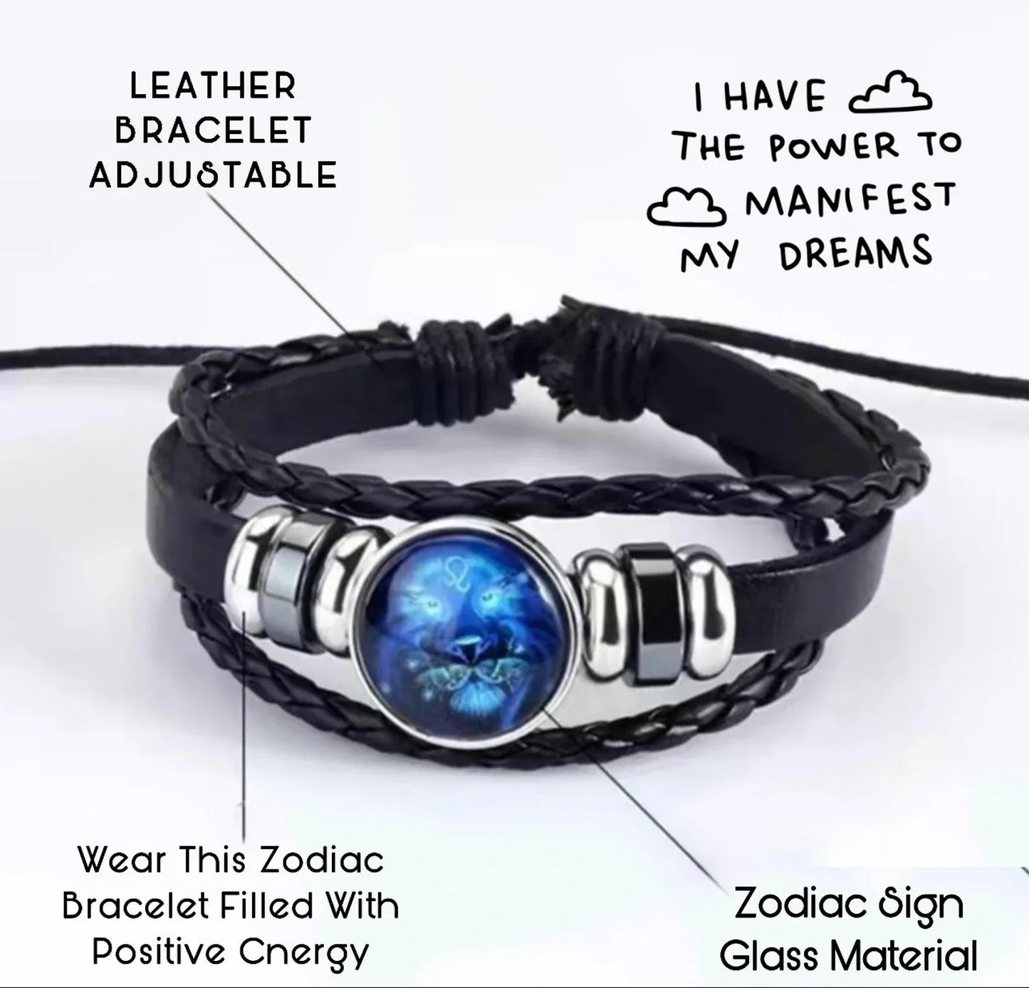 Adjustable Zodiac Sign Powerful Manifestation Bracelet (Energized)